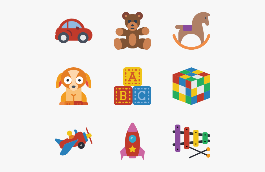 Needed Baby Items - Toys Flat Design Png, Transparent Clipart