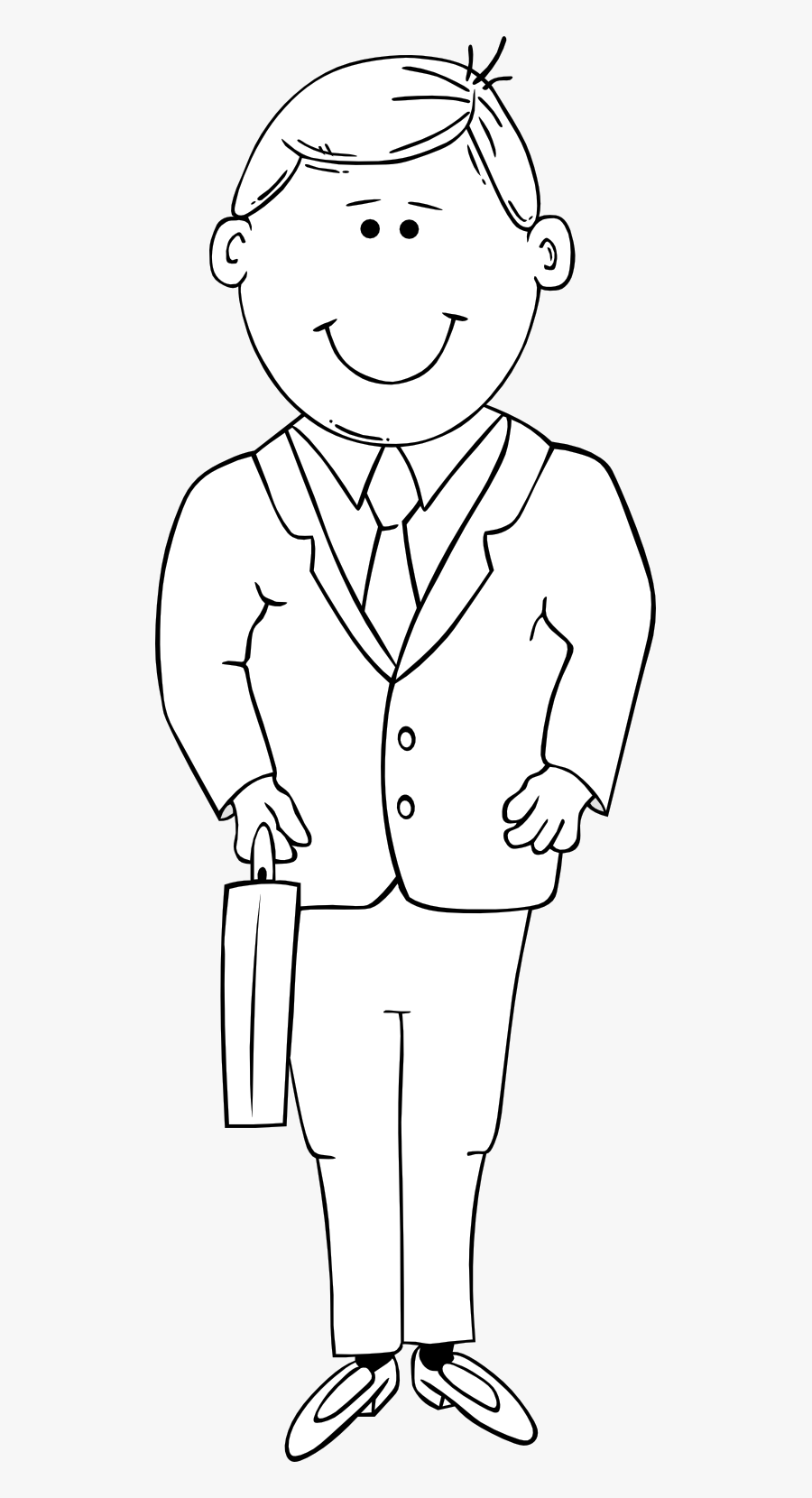 Gerald G Man In Suit 2 555px - Man Clipart Outline, Transparent Clipart