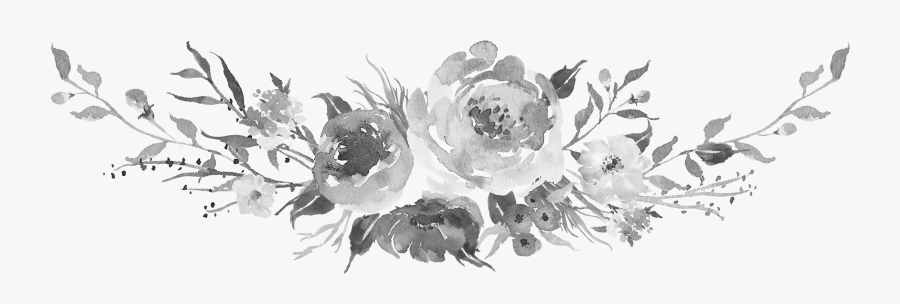 Black And White Flowers Png Flower Bouquet Watercolor Png Free Transparent Clipart Clipartkey