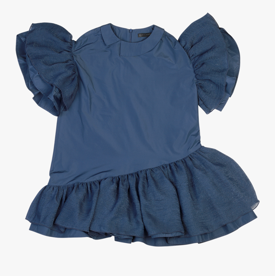 Mummy Png -mummy Navy Butterfly Dress - Ruffle, Transparent Clipart