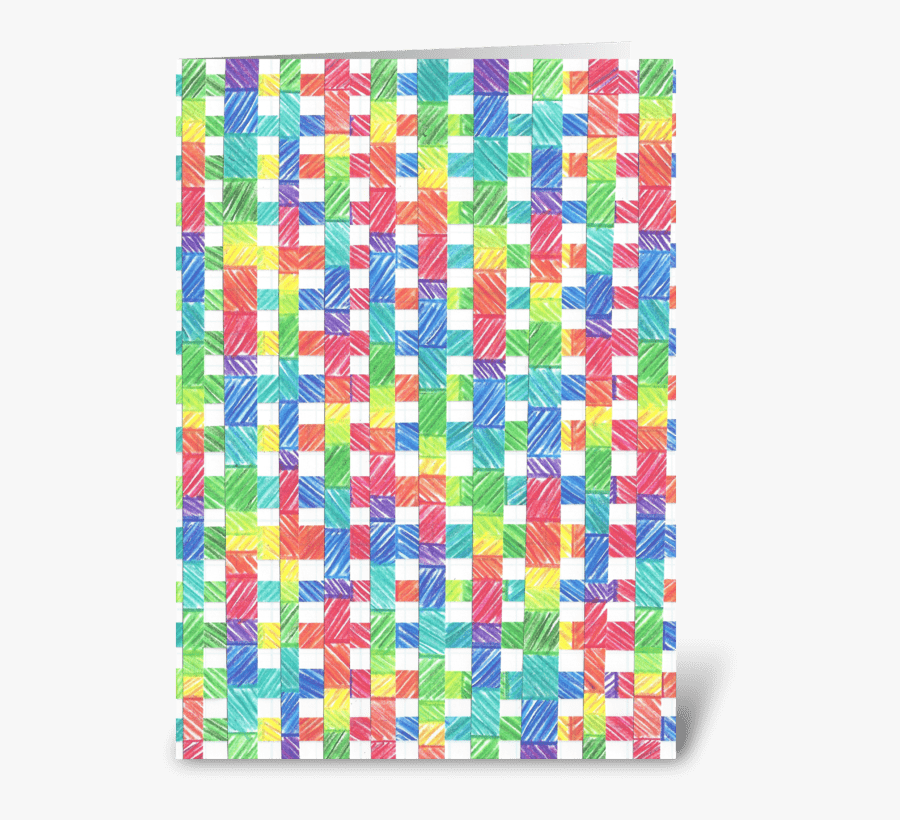 Basket Weave Rainbow Greeting Card - Patchwork, Transparent Clipart