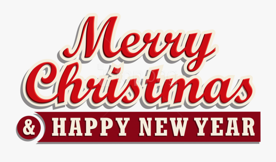 Download Merry Christmas And - Merry Christmas & New Year Logo, Transparent Clipart