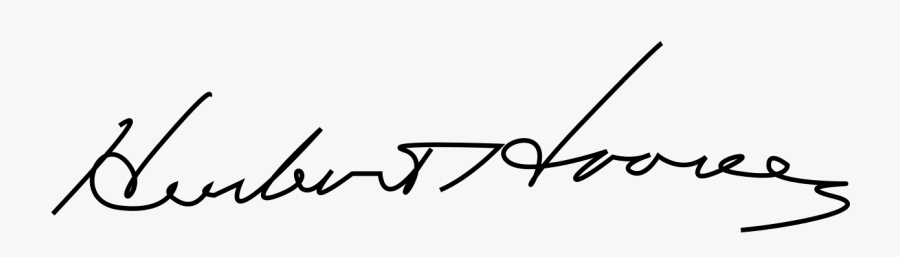 Herbert Clark Hoover Signature, Transparent Clipart