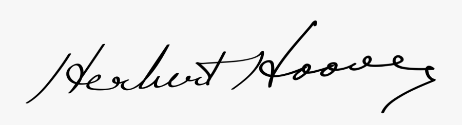 Herbert Hoover Signature, Transparent Clipart