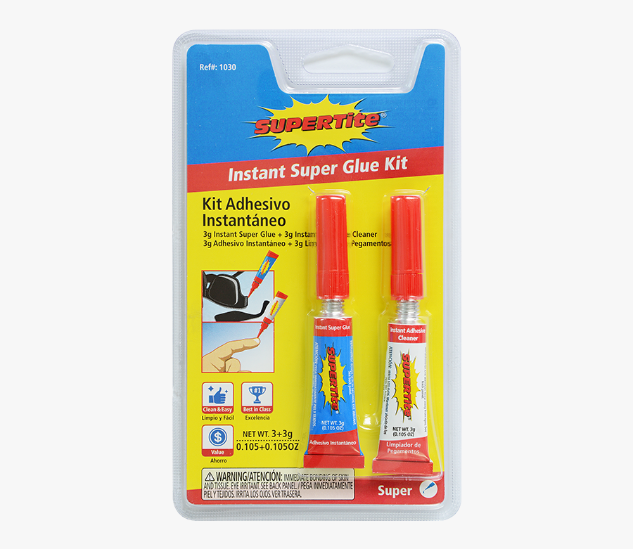 Glue Png Image Free Download - Supertite Glue Kit Instant Glue 3g Adhesive Cleaner, Transparent Clipart