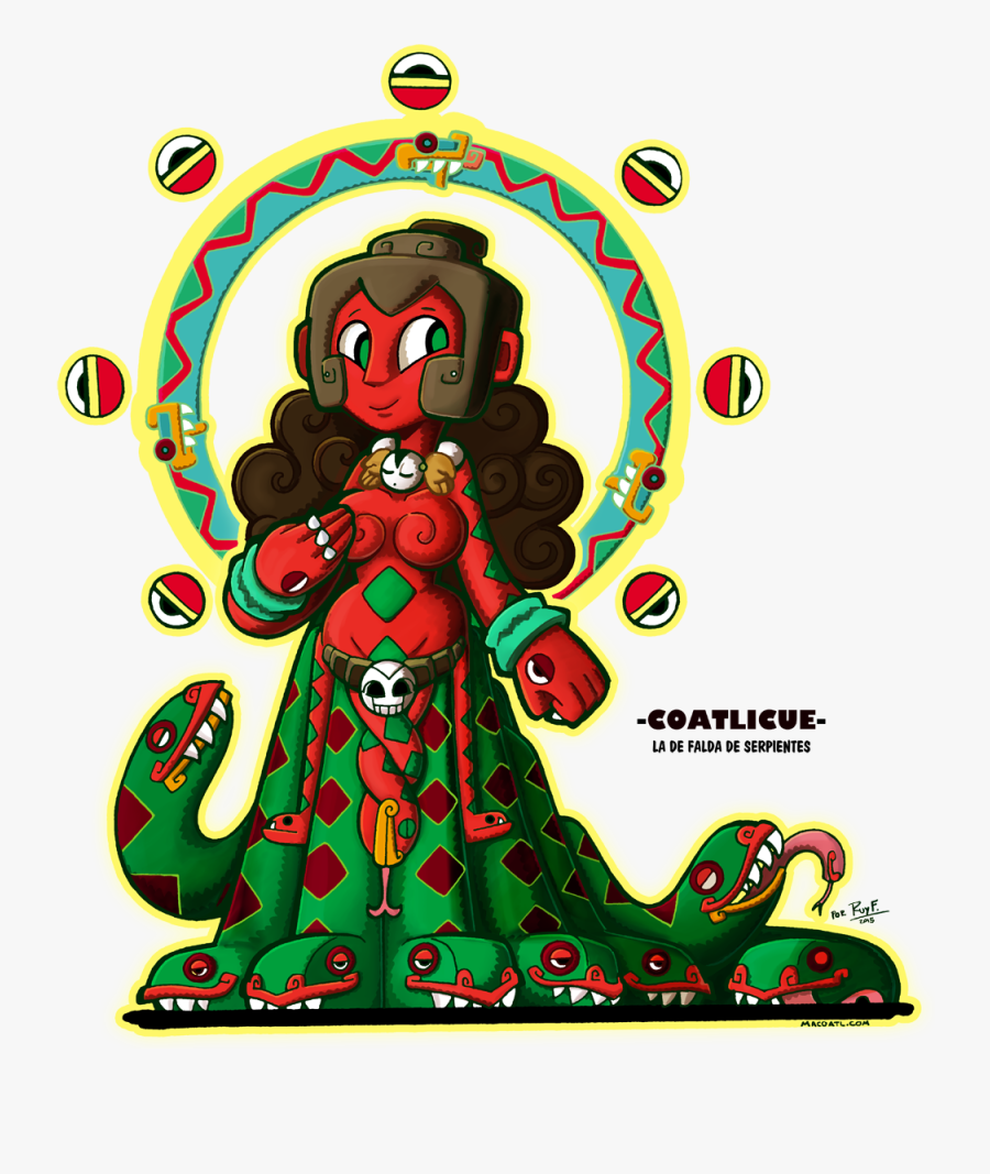 Goddess Of Life, Goddess Of Death - Coatlicue Comic, Transparent Clipart