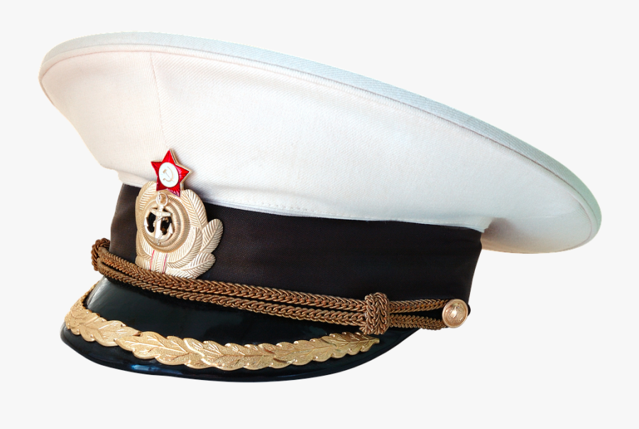 Cap, Captain, Navy, Russian Navy, Officer - Cap Indian Navy Dress, Transparent Clipart