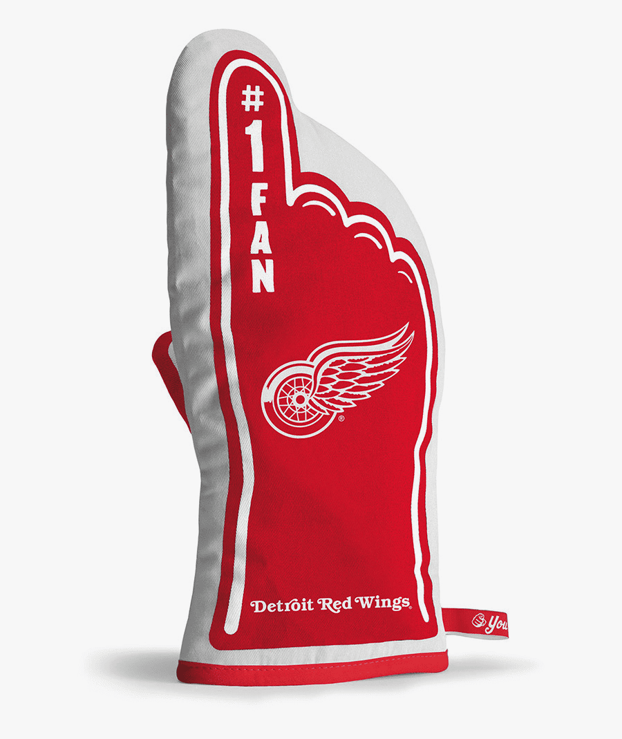Transparent Oven Mitt Clipart - Detroit Red Wings, Transparent Clipart