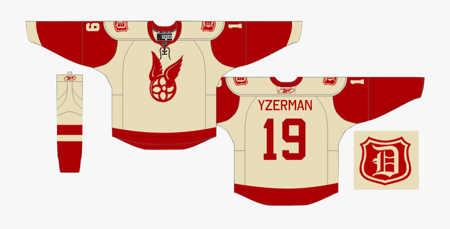 Detroit Red Wings Alternate Logo, Transparent Clipart
