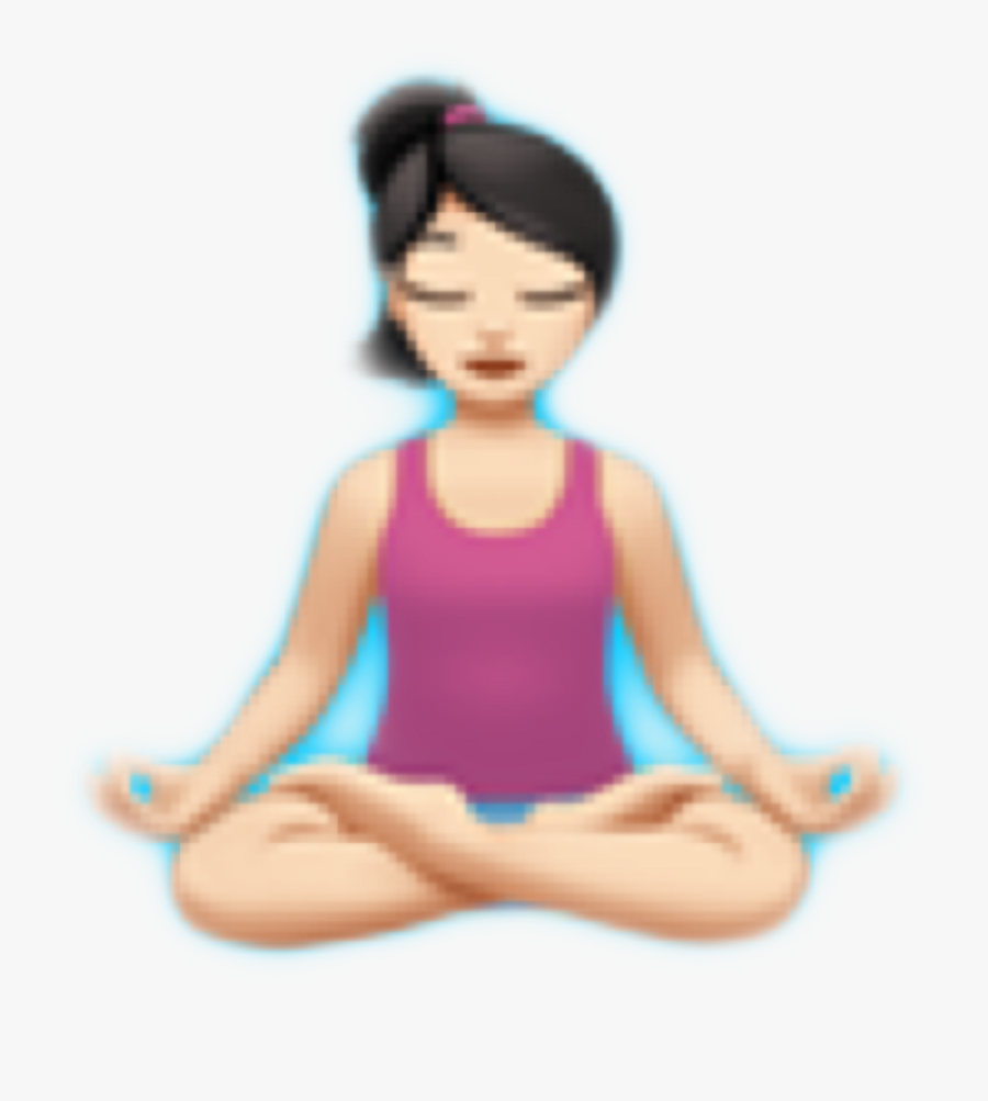 Yoga Medition Meditieren Emoji Hobby Loisir Girl Freeto, Transparent Clipart
