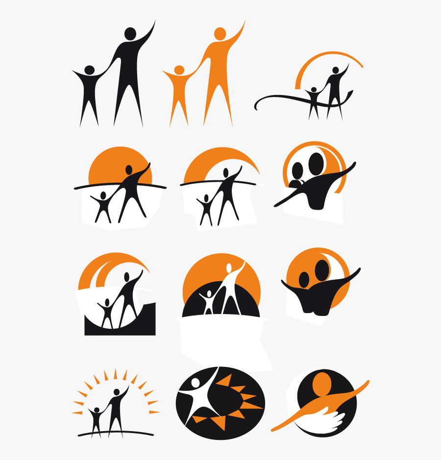 Logo Family Silhouette Clip Art - Family Silhouette Logo, Transparent Clipart