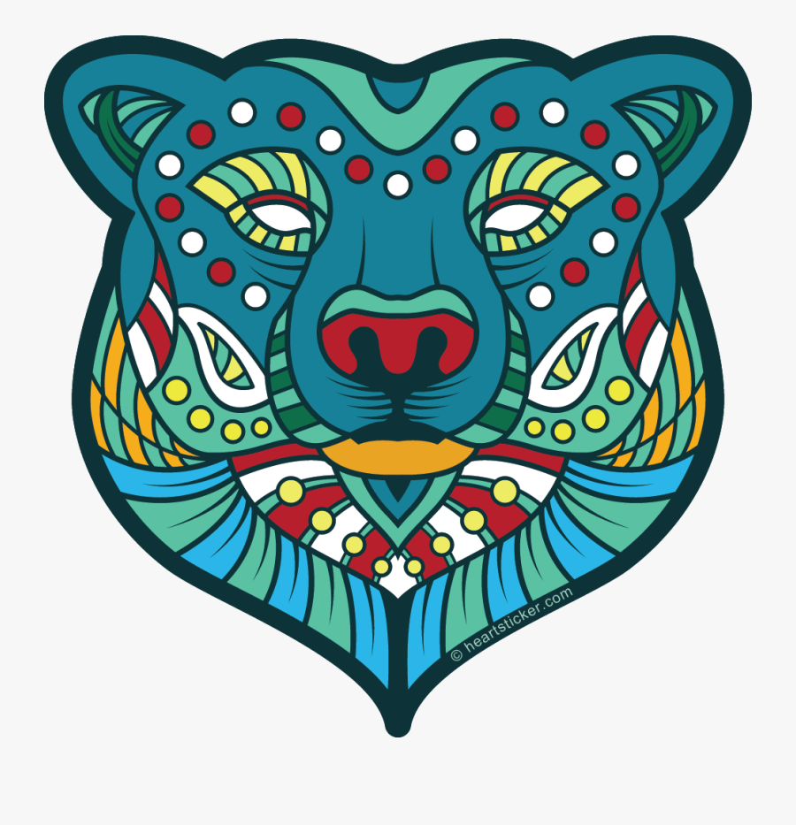 Kaleidoscope Bear, Transparent Clipart