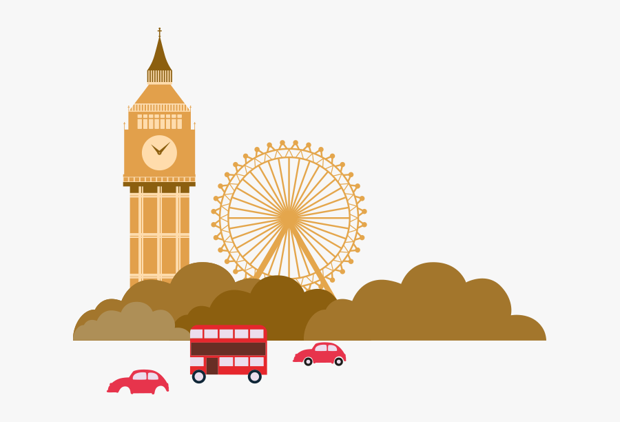 London Eye And Big Ben Clipart, Transparent Clipart