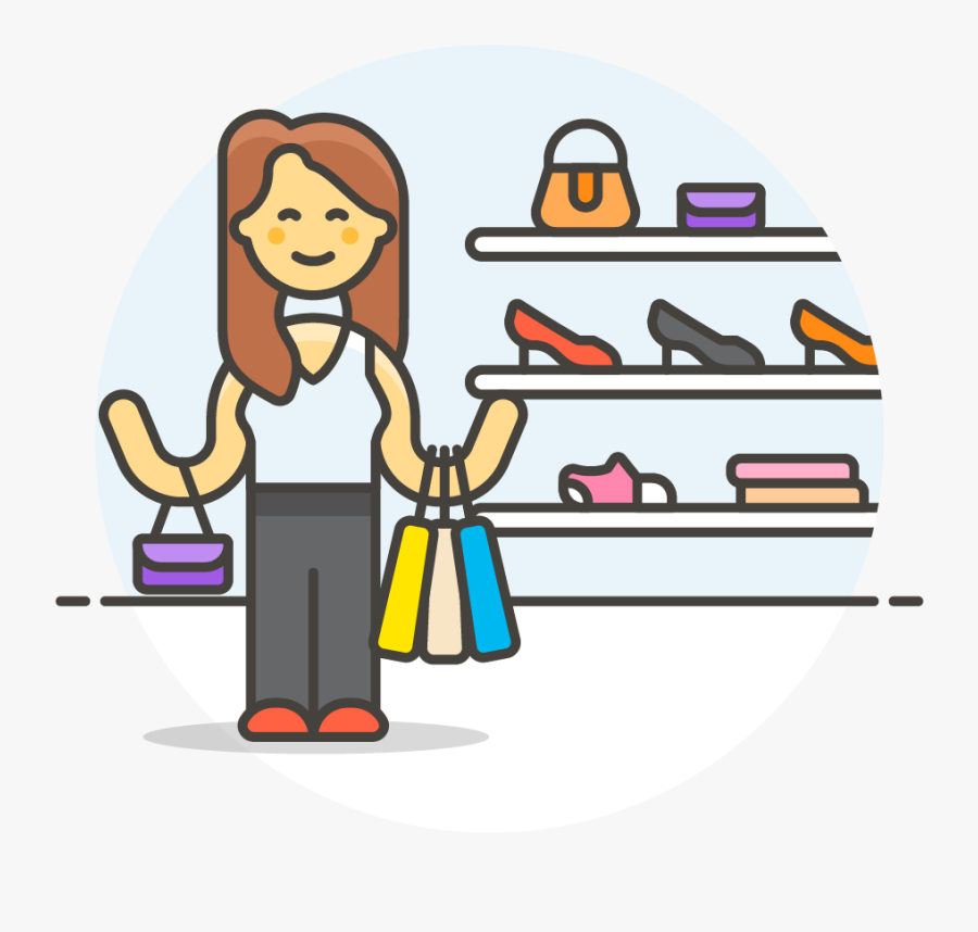 Transparent Credit Cards Clipart - Woman Shopping Icon Png, Transparent Clipart