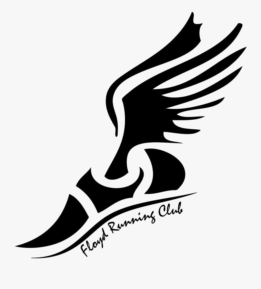 Clip Art Running Club Logo - Track And Field Winged Foot, Transparent Clipart