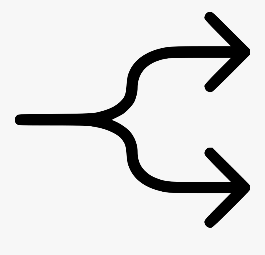 Arrows Divide Svg Icon - Divided Arrow, Transparent Clipart