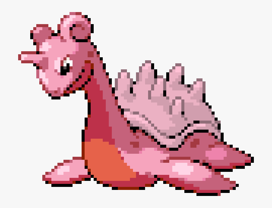 Red Lapras, Transparent Clipart