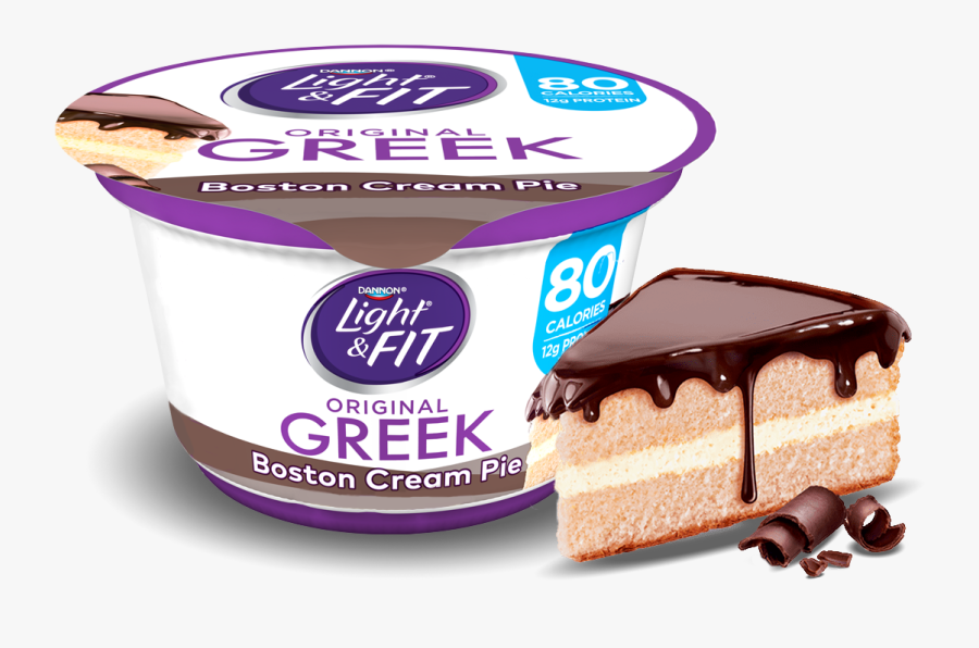 Transparent Cream Pie Png - Dannon Light And Fit Greek Yogurt, Transparent Clipart