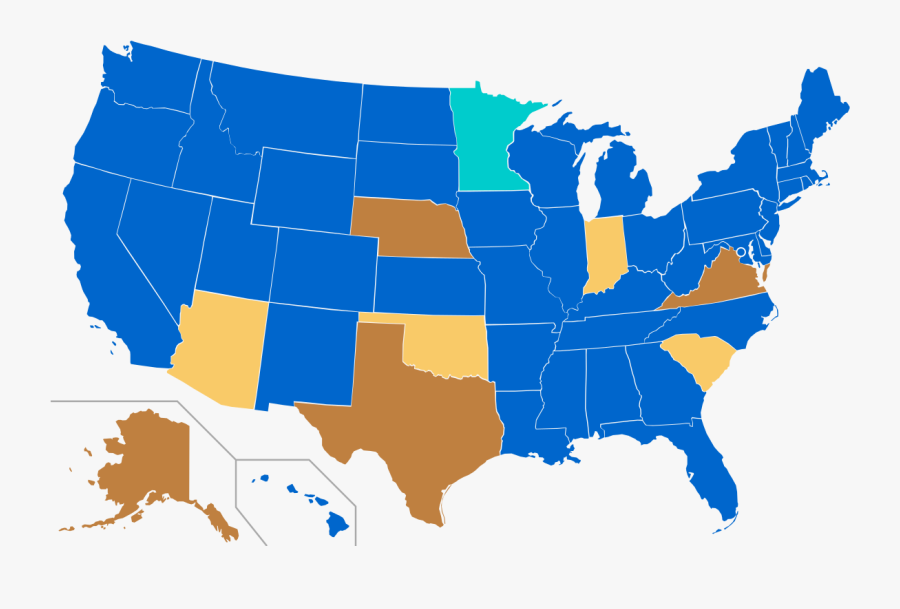 Clip Art Implementation By State Wikipedia - Kara Śmierci Usa, Transparent Clipart