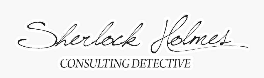 Transparent Sherlock Png - Calligraphy, Transparent Clipart