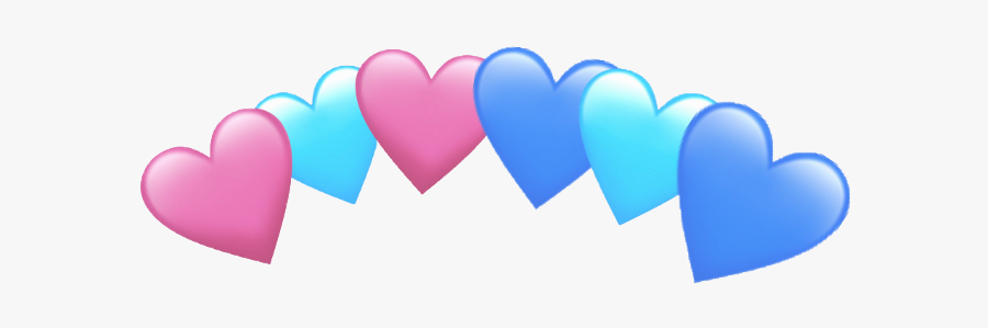 Crown Heart Filter Png - Light Blue Heart Crown Png, Transparent Clipart