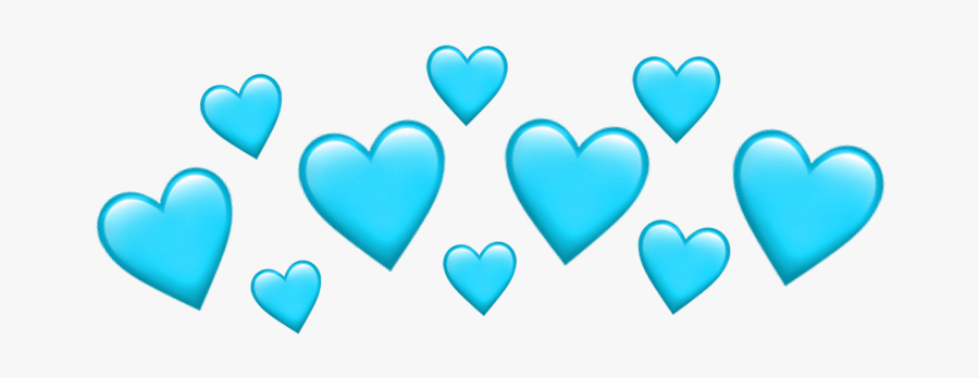 #blue #blueemoji #bluecrown #crown #emoji #emojiiphone - Orange Heart Crown Png, Transparent Clipart
