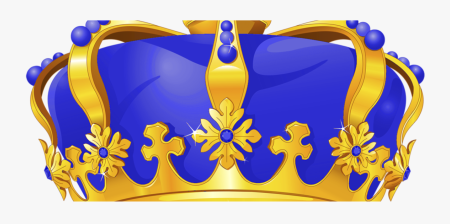 Transparent Leaf Crown Png - Gold And Royal Blue Crown, Transparent Clipart