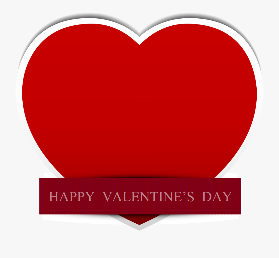 Red Valentines Day Heart Clip Art - Heart, Transparent Clipart