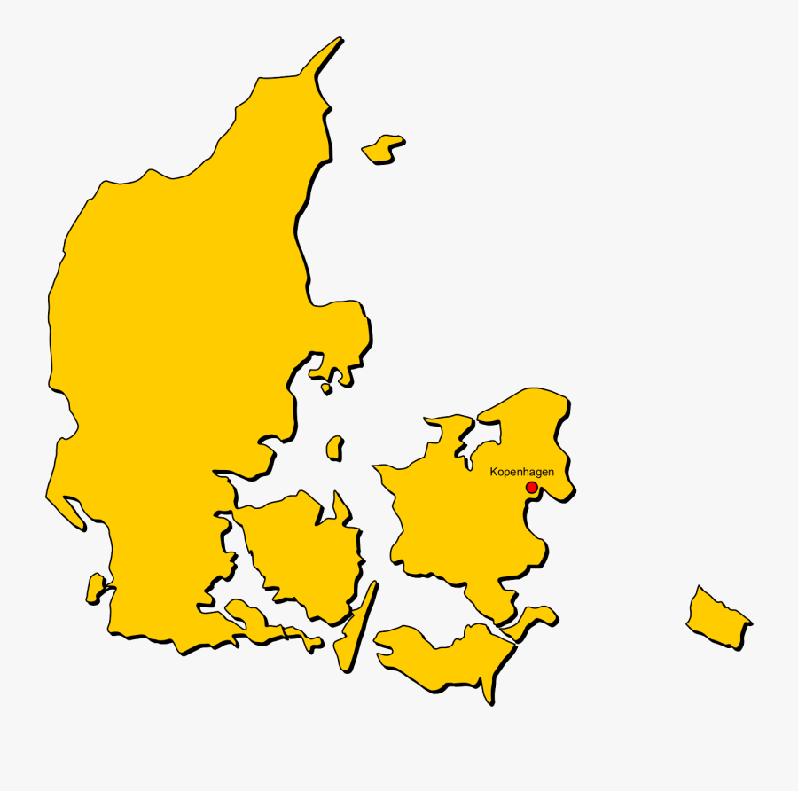 Dänemark Karte Schwarz Weiß Clipart , Png Download - Denmark Map, Transparent Clipart