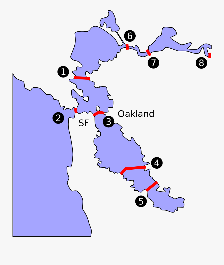 Transparent San Francisco Bridge Clipart - San Francisco, Transparent Clipart