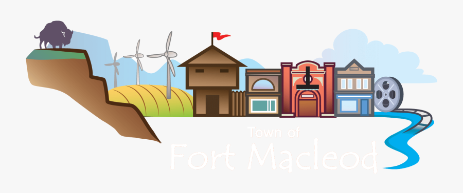 Town Of Fort Macleod - Illustration, Transparent Clipart