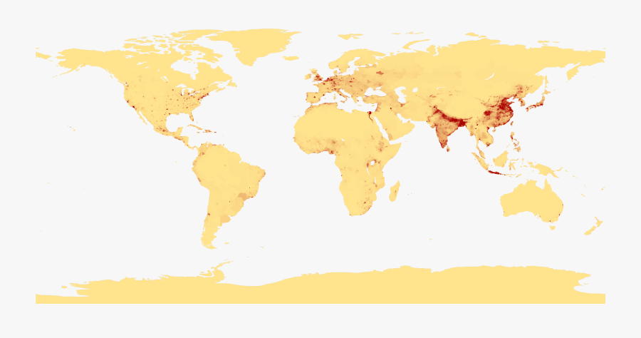 Most Densely Populated Countries - World Population Density 1900, Transparent Clipart