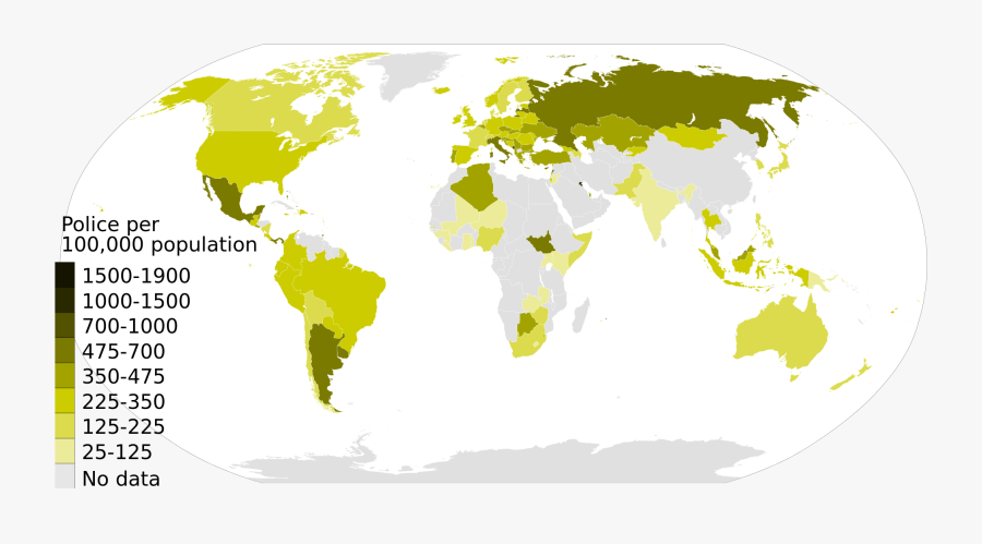 File Police Per Population - Starbucks Over The World, Transparent Clipart