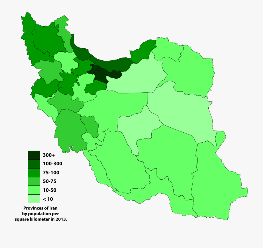 Iran Map Outline, Transparent Clipart