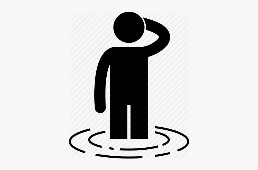 Flood - Person In Flood Icon, Transparent Clipart