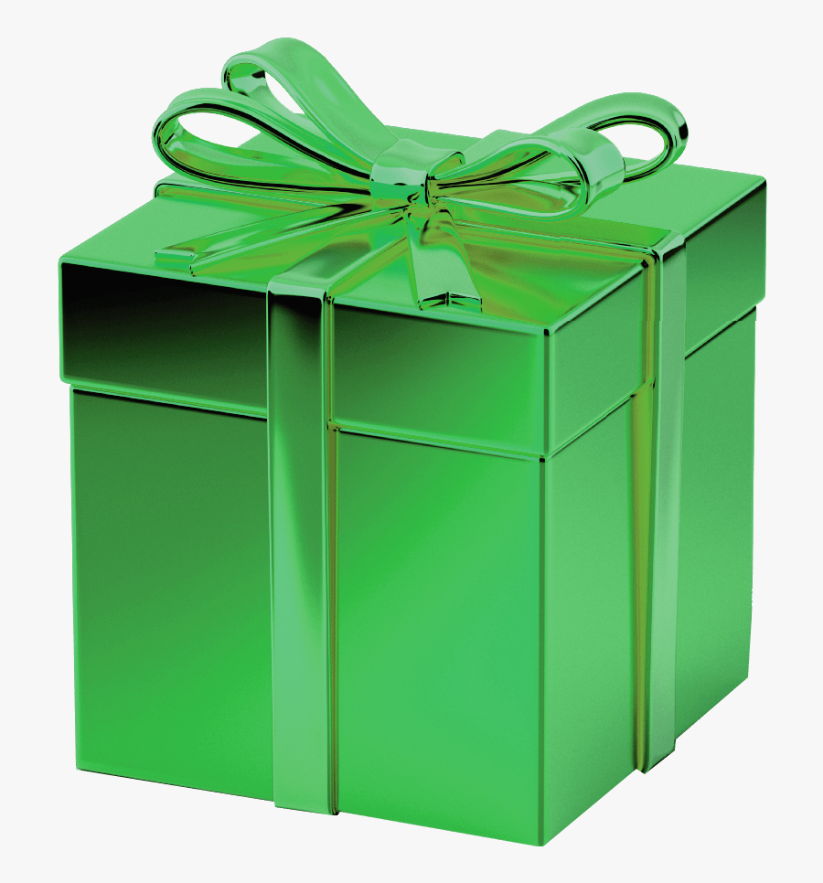 Green Gift Box Png - Christmas Present Transparent Background, Transparent Clipart