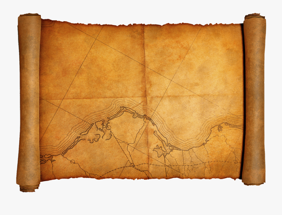 Clip Art Pirate Parchment Paper - Map Paper Png, Transparent Clipart