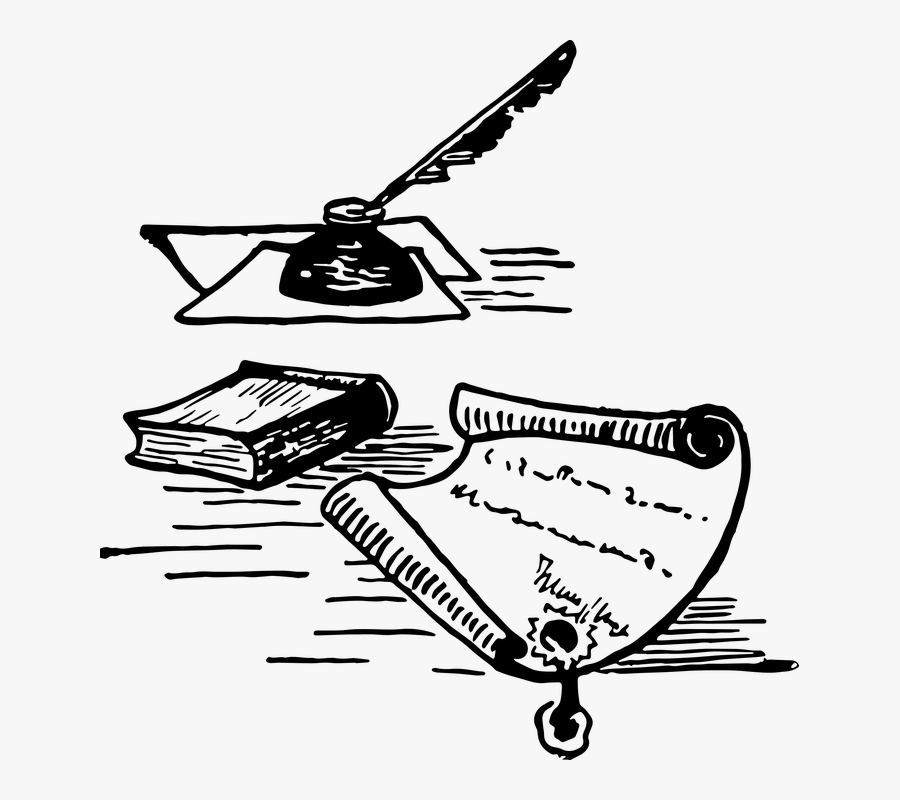Ink, Paper, Book, Parchment, Writing, Write, Vintage, Transparent Clipart