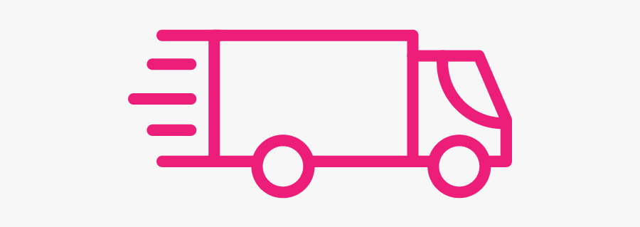 Shipping Icon Pink Truck, Transparent Clipart