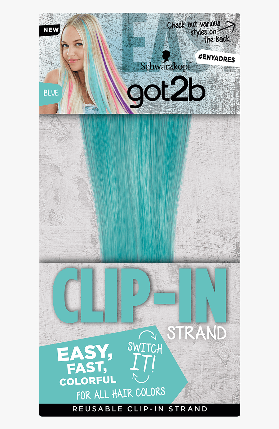 Clip On Hair Colour Strands, Transparent Clipart