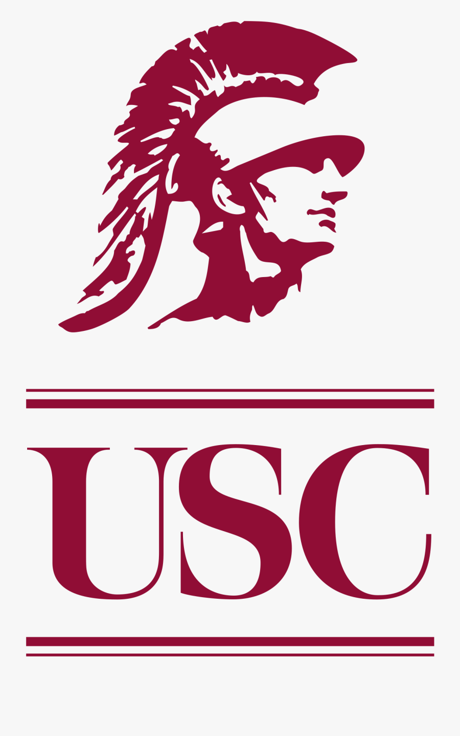 Usc Logo Png Transparent & Svg Vector - Usc Trojans Black And White, Transparent Clipart