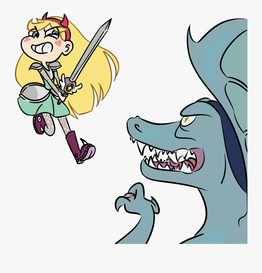 Knight Star Vs A Certain Dragon - Cartoon, Transparent Clipart