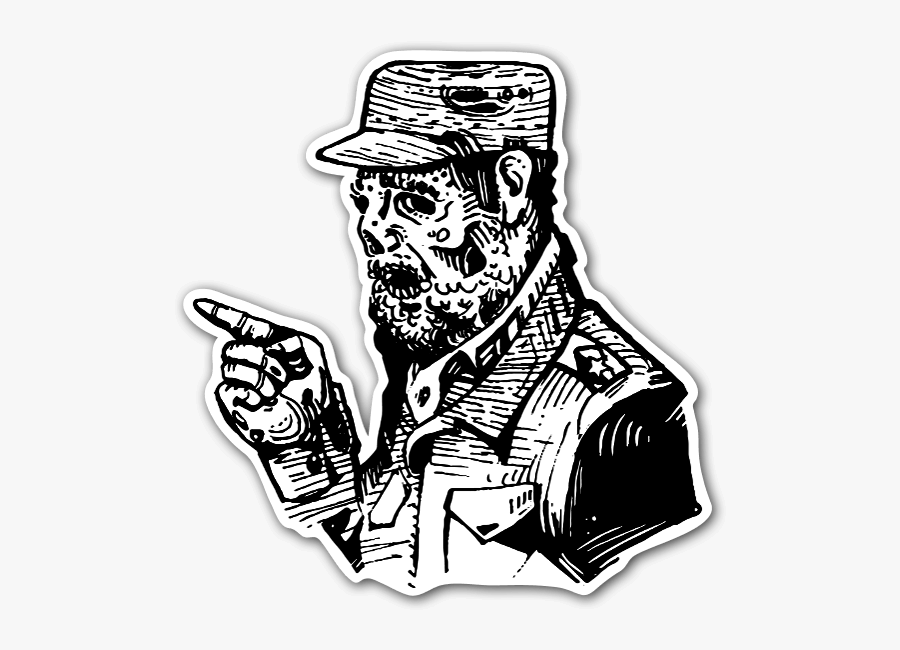 Fidel Castro Sticker - Fidel Castro Art Png, Transparent Clipart
