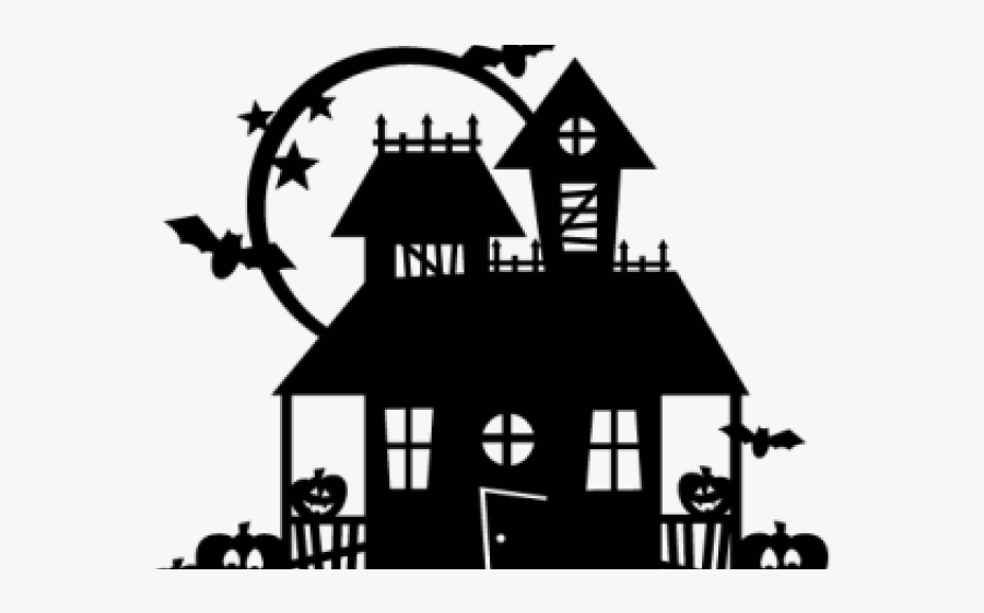 Halloween Haunted House Svg, Transparent Clipart