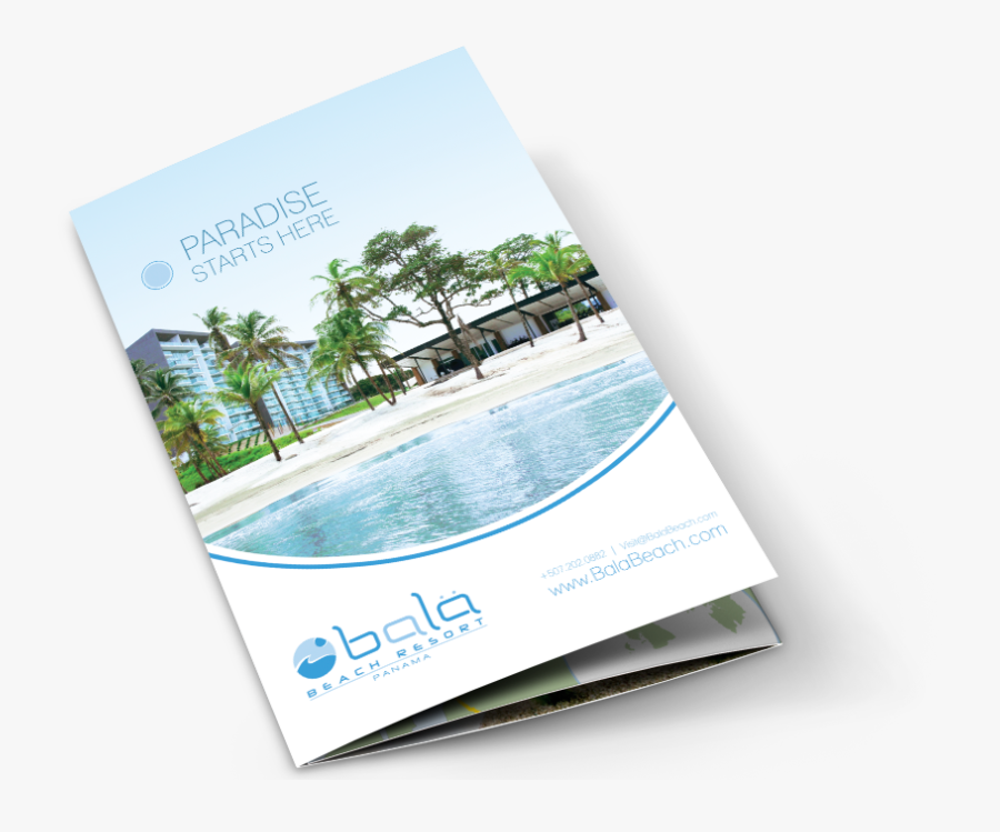 Beach Paper Folder Design, Transparent Clipart