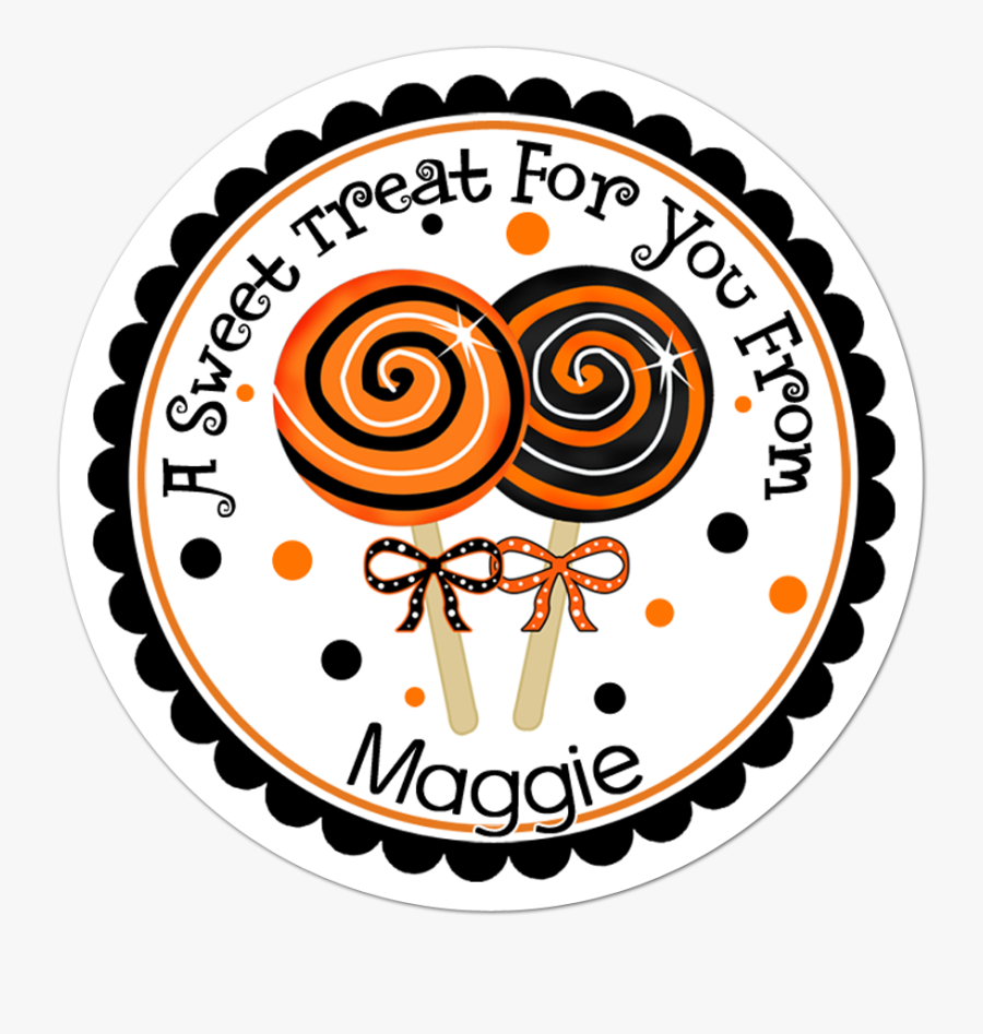 Lollipop Clipart Personalized - Ghost Halloween Personalized Stickers, Transparent Clipart