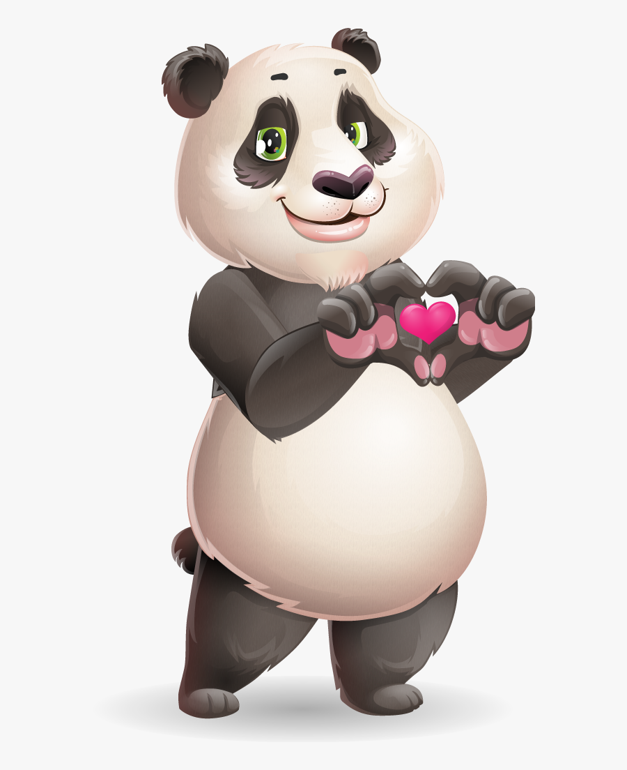 Panda Vector Cute Cartoon, Transparent Clipart