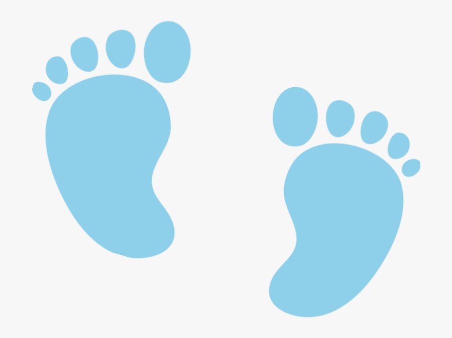 Babyfeet Baby Feet Footprint Print Pastel Blue Boy - Baby Boy Feet Png, Transparent Clipart