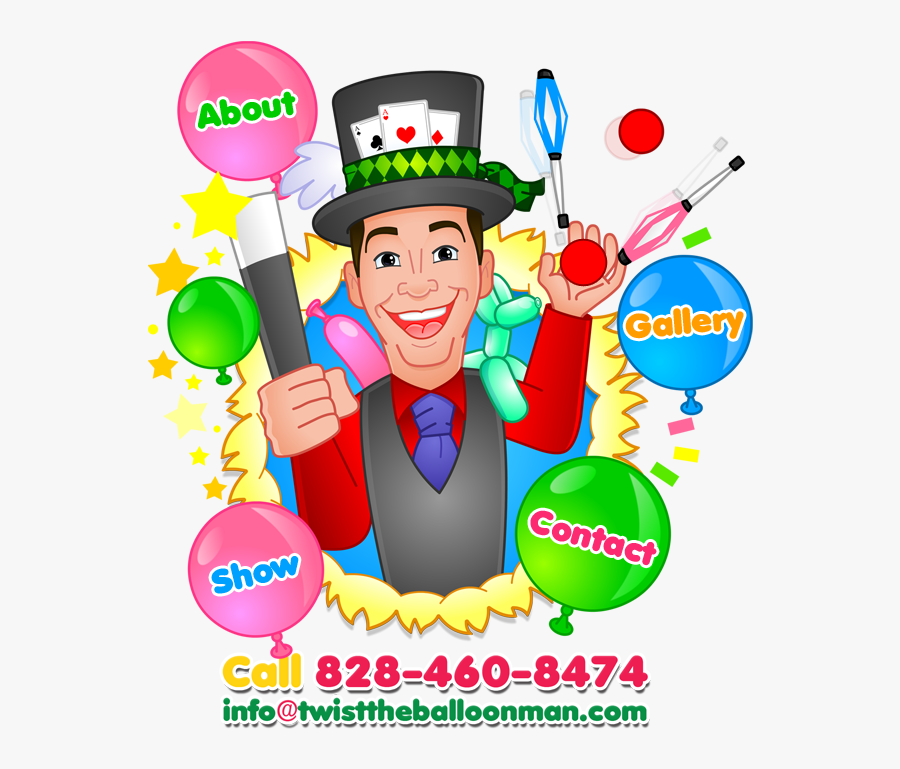 Balloon Twister Man Clipart, Transparent Clipart