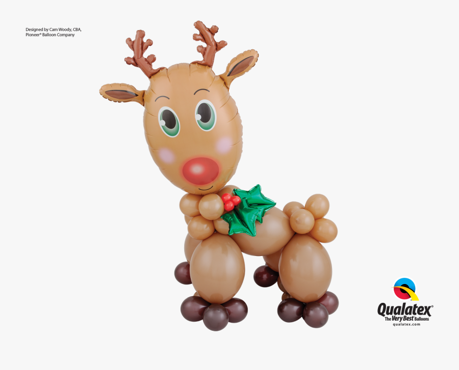 Reindeer Red Nose Balloon, Transparent Clipart